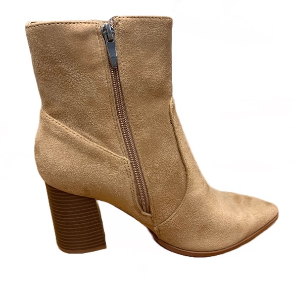 Ermonn Women’s Pointed Toe Ankle Boots Chunky Heel 9.5 New - Picture 2 of 7